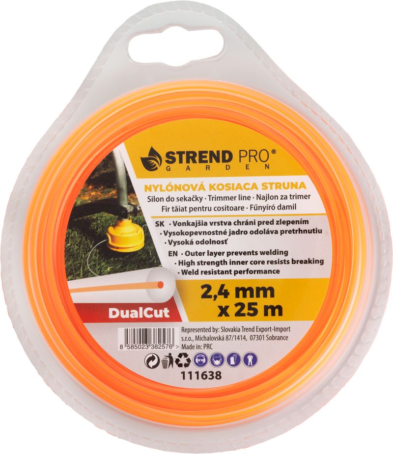 Struna za trimer DualCut 2.4mm, 25m, okrugla