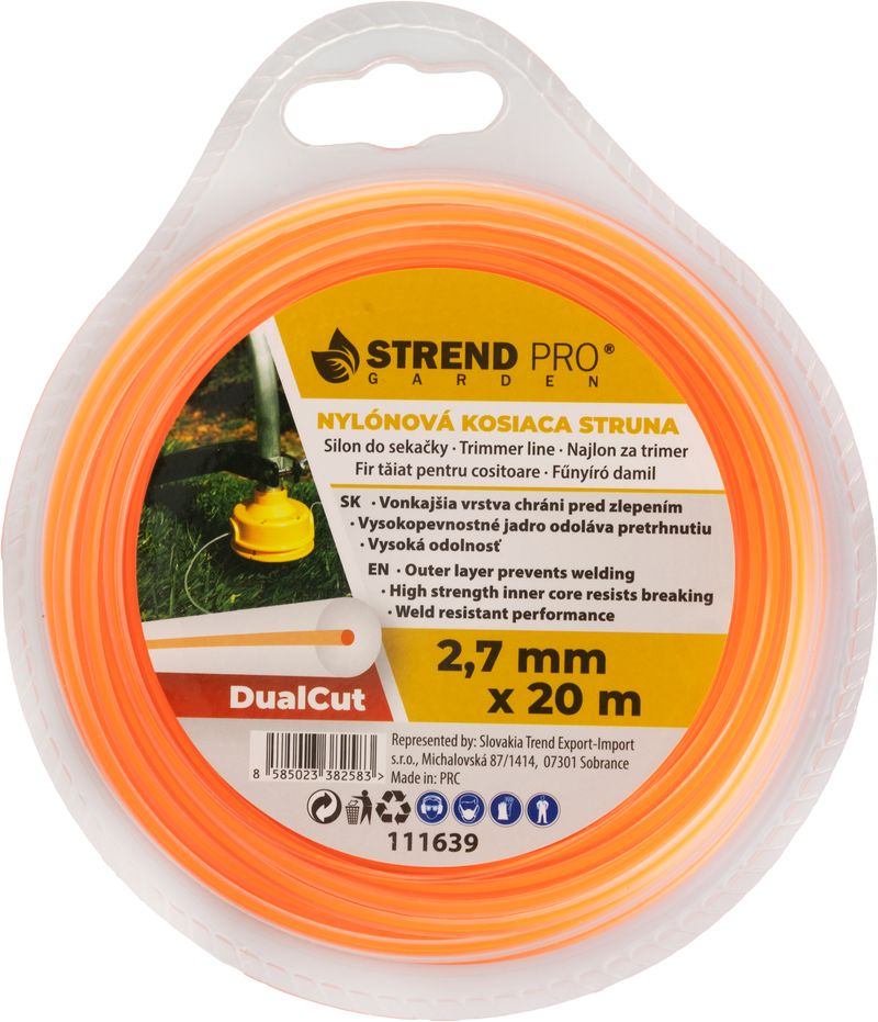 Struna za trimer DualCut 2.7mm, 20m, okrugla