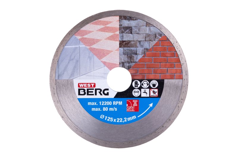 Dijamantna rezna ploča puna DIAMANT 125/22,2/1,9mm