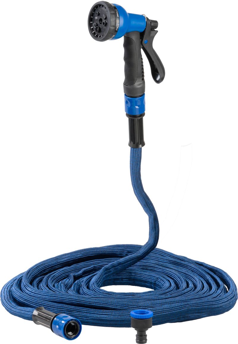 Vrtno fleksibilno crijevo, 11-22.5m, 1/2"-3/4" + pištolj